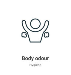 Body Odour Outline Icon Thin Line Black