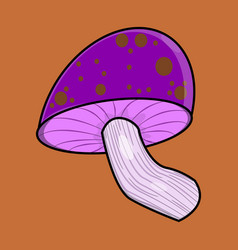 Mushroom With Purple Circle Pattern