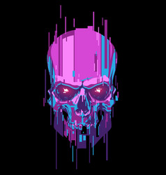 Neon Color Cyber Skull