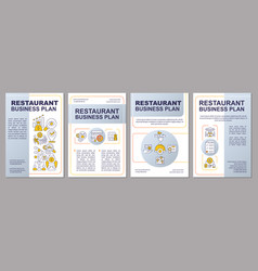 Small Restaurant Business Plan Grey Brochure