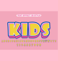 Text Effect Cartoon Kids Font 3d Style