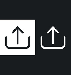 Upload Liner And Solid Icon Set In Black Color