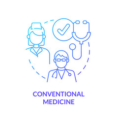 Conventional Medicine Blue Gradient Concept Icon