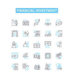 Financial Investment Line Icons Set