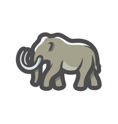 Mammoth Ancient Animal Icon Cartoon