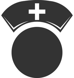 Nurse Hat Badge In Flat Style