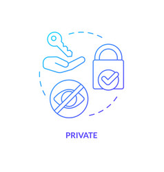 Private Blue Gradient Concept Icon