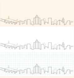 El Paso Hand Drawn Profile Skyline