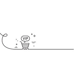 Vip Shopping Cart Line Icon Very Important Person