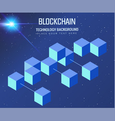 Blockchain Technology Light Concept Background