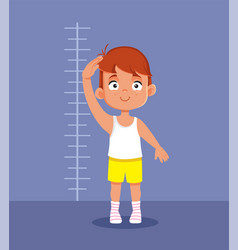 Boy Growing Taller And Taller Health Concept