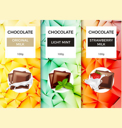 Chocolate Bar Packaging Template Design