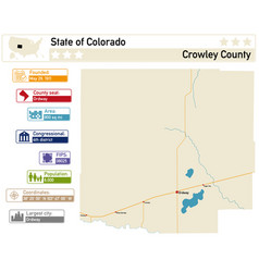 Detailed Infographic And Map Of Crowley County