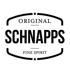 Schnapps Fine Spirit Sign Black