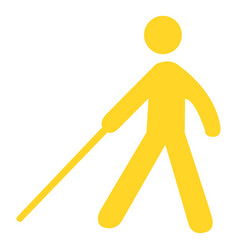 Blind Person Stick Cane Silhouette