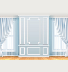 Classic Interior White Wall With Moulding Frames