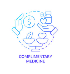 Complimentary Medicine Blue Gradient Concept Icon