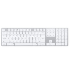 Computer Keyboard Laptop Isolated Gray Key Button