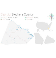 Map Stephens County In Georgia