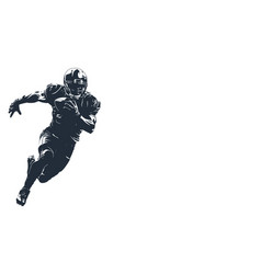 Silhouette Of A Running American Football