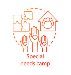 Special Needs Camp Concept Icon Summer