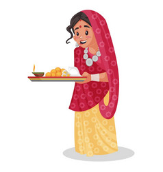 Indian Rajasthani Woman Cartoon