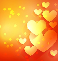 Heart background with bokeh effect Royalty Free Vector Image