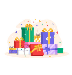 Big Pile Of Gifts Concept