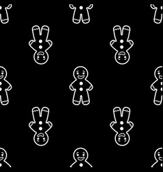 Gingerbread Man Pattern Simple Of