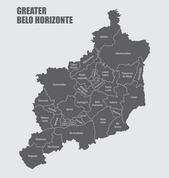 Greater Belo Horizonte Administrative Map