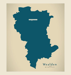 Modern Map - Wealden District Uk