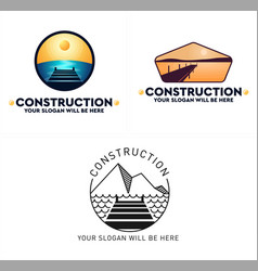 Construction Dock Repair Houseboat Logo Design