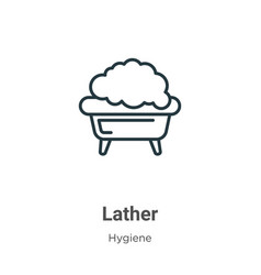 Lather Outline Icon Thin Line Black Icon