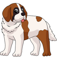 Saint Bernard Dog Cartoon Colored Clipart