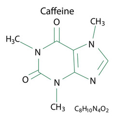 Caffeine Chemical Structure Skeletal Element