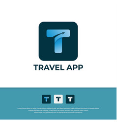 Letter T Travel Agency Logo Design Inspiration