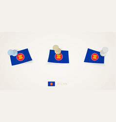 Pinned Flag Of Asean In Different Shapes