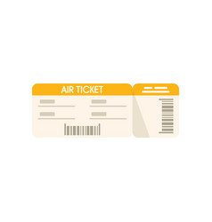 Template Airline Ticket Icon Flat Fly Trip