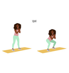 Young Woman Doing Squat Exercise