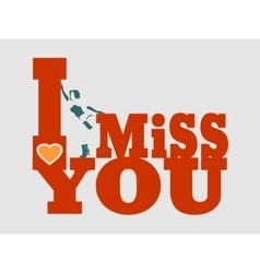 I Miss You Text And Woman Silhouette