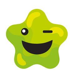 Isolated Happy Cute Star Shape Emoji