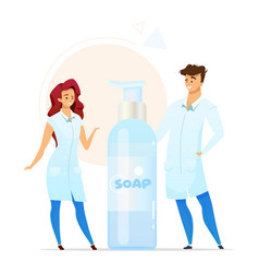 Liquid Soap Manufacturing Flat Color Male