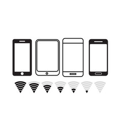 Mobile Phone Icon Telephone Set Design