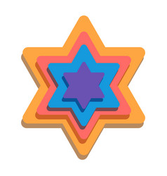 Star Of David Icon Isolated On