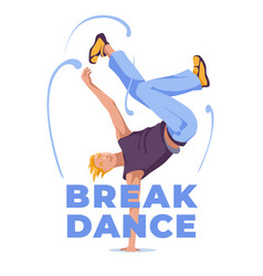 Young Break Dancer Advertisement Of Club Dances