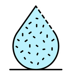 Dirty Drop Water Icon Color Outline