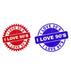 I Love 90s Rounded And Rosette Stamp Seals