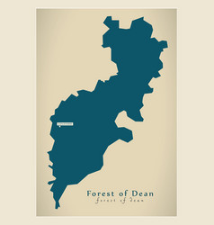 Modern Map - Forest Of Dean District Uk