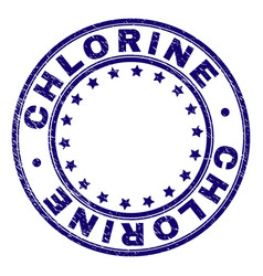 Grunge Textured Chlorine Round Stamp Seal