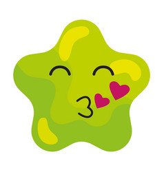 Isolated Cute Kissing Star Shape Emoji